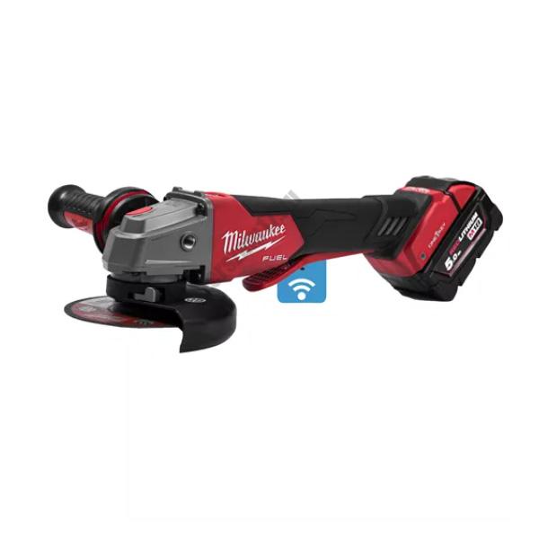 Milwaukee M18 FUEL One-key 125 mm sarokcsiszoló fékező funkcióval és hosszú alsó kapcsolóval | M18 ONEFSAG125XPDB-502X (4933478435) Milwaukee M18 FUEL One-key 125 mm sarokcsiszoló fékező funkcióval és hosszú alsó kapcsolóval | M18 ONEFSAG125XPDB-502X (4933478435)