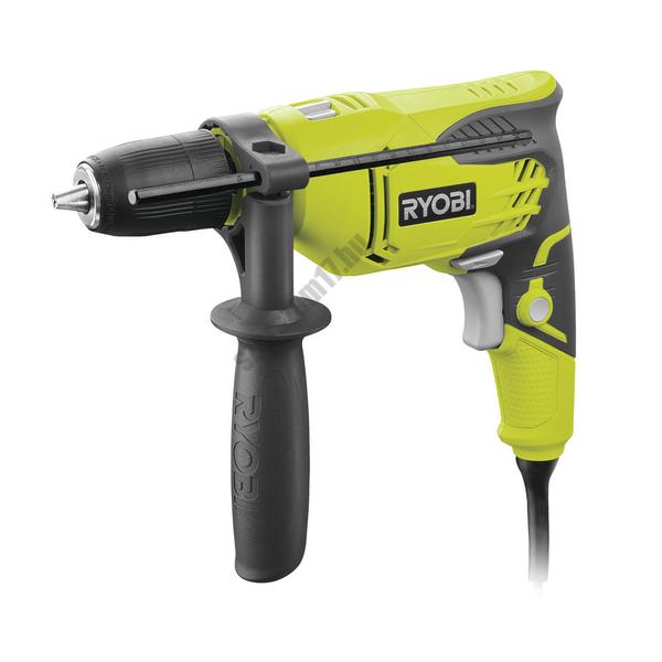 Ryobi 500 W ütvefúró, 360° fokban elfordítható fogantyú, mélységmérő | RPD500-G (5133001832) Ryobi 500 W ütvefúró, 360° fokban elfordítható fogantyú, mélységmérő | RPD500-G (5133001832)