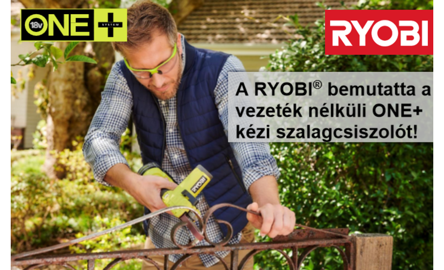 Új Ryobi vezeték nélküli ONE+ kézi szalagcsiszoló
