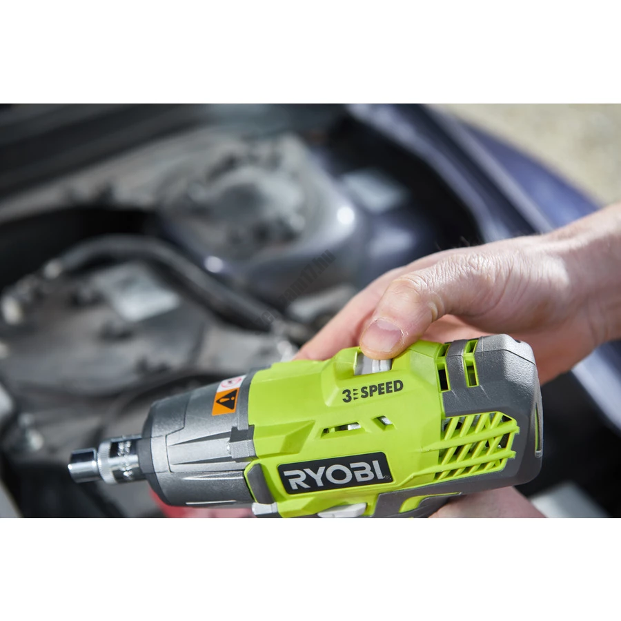 Ryobi 18 V három sebességes 1/2" dugókulcsos ütvecsavarozó, 1/4˝ hex adapter, akkumulátor és töltő nélkül | R18IW3-0 (5133002436) Ryobi 18 V három sebességes 1/2" dugókulcsos ütvecsavarozó, 1/4˝ hex adapter, akkumulátor és töltő nélkül | R18IW3-0 (5133002436)